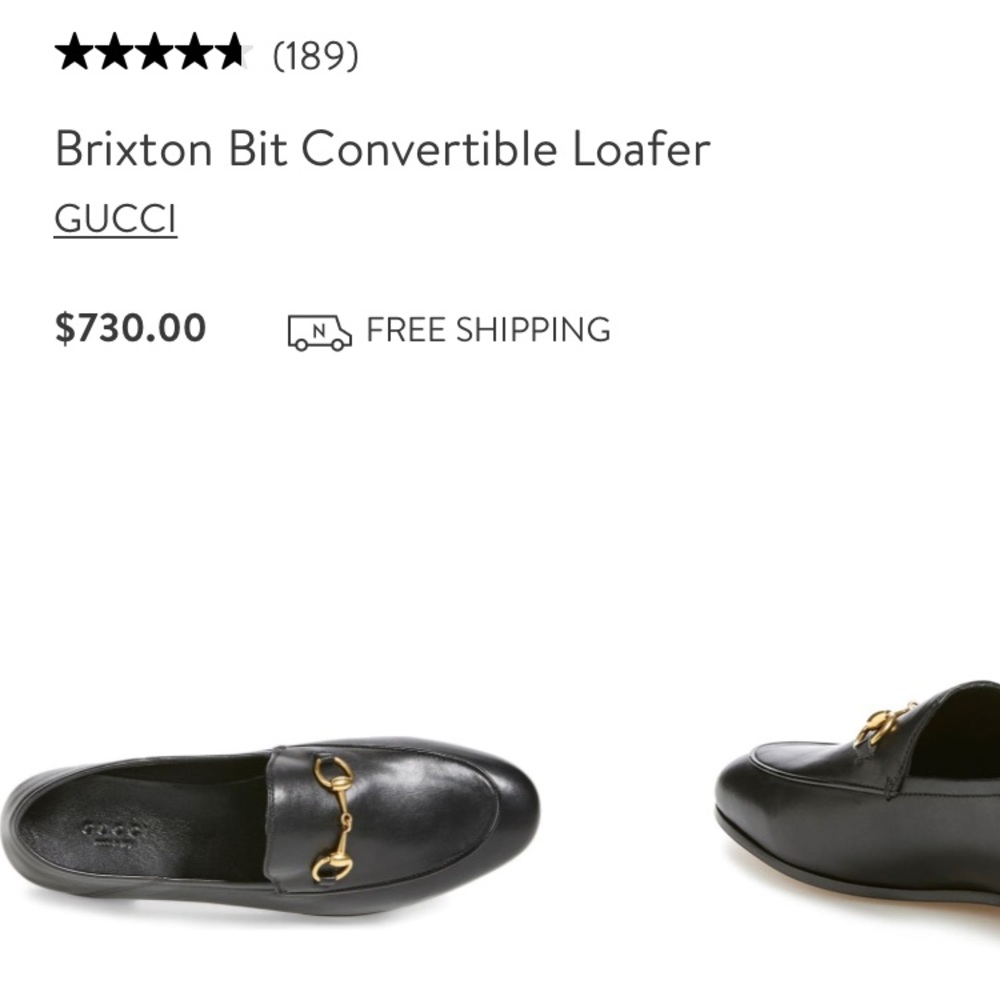 Gucci black Brixton Bit convertible loafer